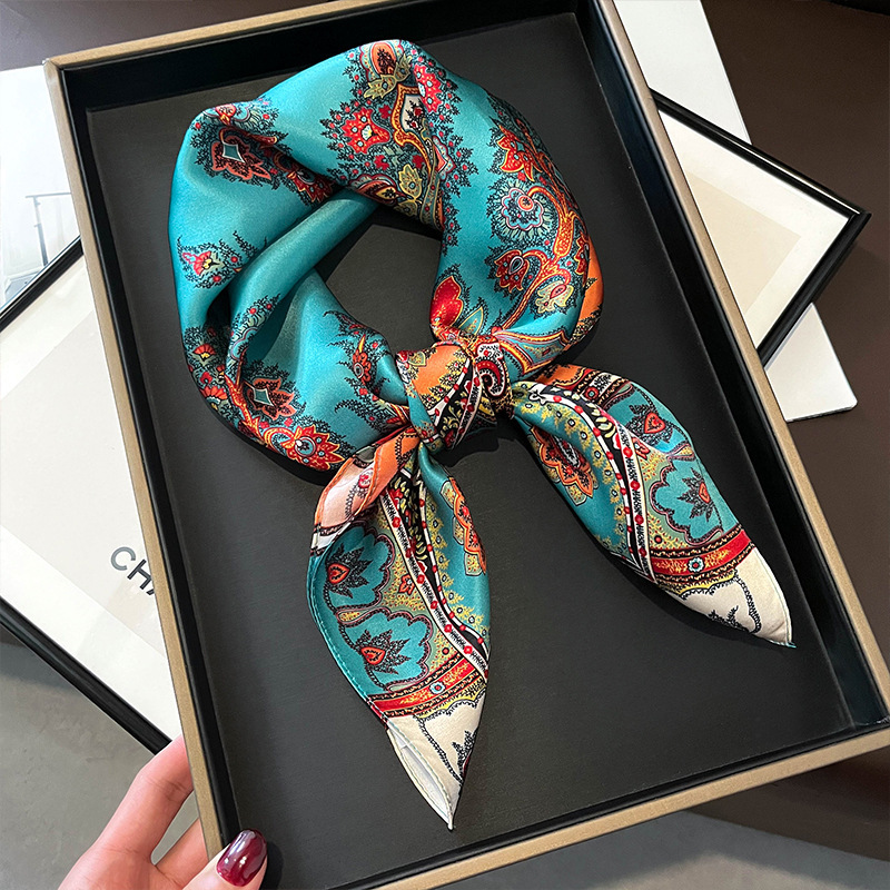 100% Real Silk Square Scarf Wo - Luxury Skincare Headband recension och pris