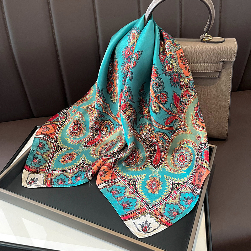 100% Real Silk Square Scarf Wo - Luxury Skincare Headband recension och pris