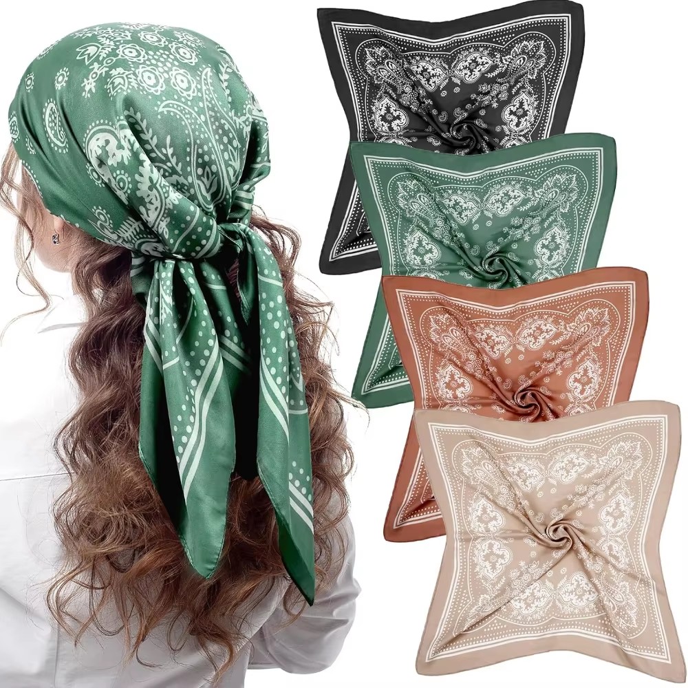 Luxury Brand Silk Square Paisl - Luxury Skincare Headband recension och pris
